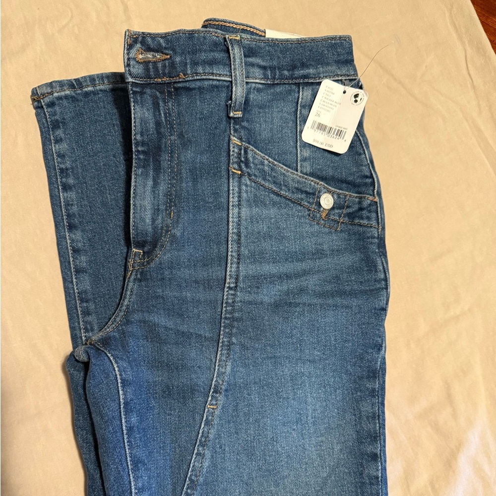 We The Free Straight Leg Blue Jeans